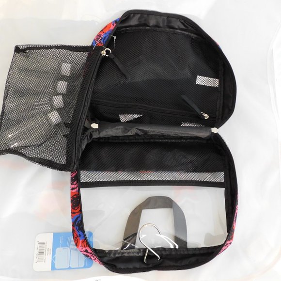 NWT Floral Makeup Travel Organizer w/Travel Bottles - Picture 2 of 4